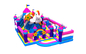 Nuevo tema de unicornio colorido, gorila inflable de ciudad divertida con tobogán, casa de salto, combo de rebote